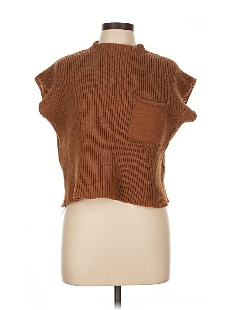 Pre-owned Unbranded Sweater Vest In Brown