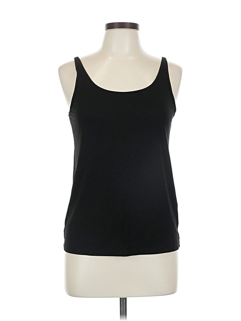 Pre-owned Eileen Fisher Sleeveless Top Black Scoop Neck Tops