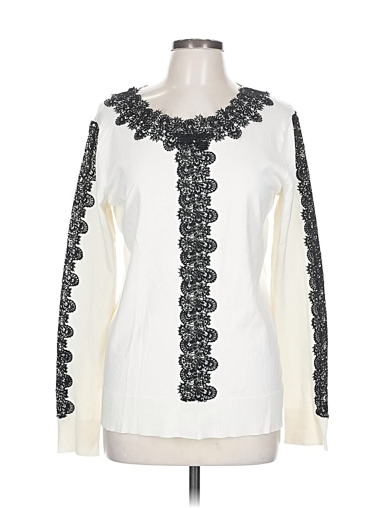 Pre-owned 7th Avenue Design Studio New York & Company Pullover Sweater In White