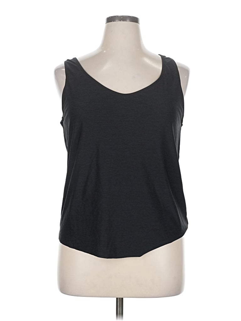 Pre-owned Kona Sol Sleeveless Top Black Scoop Neck Tops