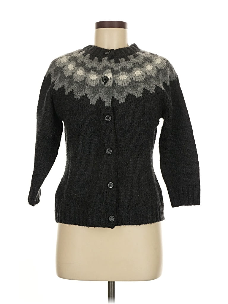 Pre-owned Garnet Hill Cardigan Sweater In Black