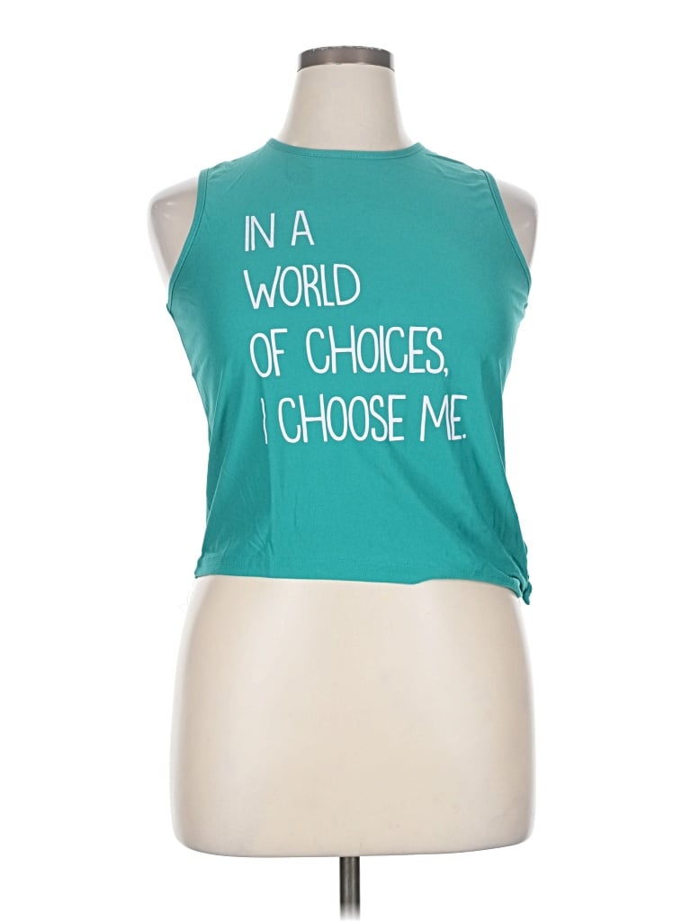 Pre-owned Unbranded Sleeveless T-shirt In Blue