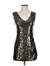 Express 100% Nylon Silver Cocktail Dress Size XS - photo 1
