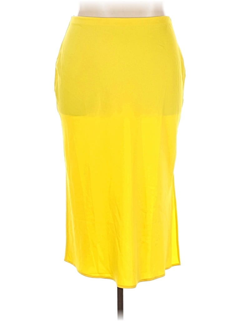 Pre-owned Mng Casual Skirt In Yellow