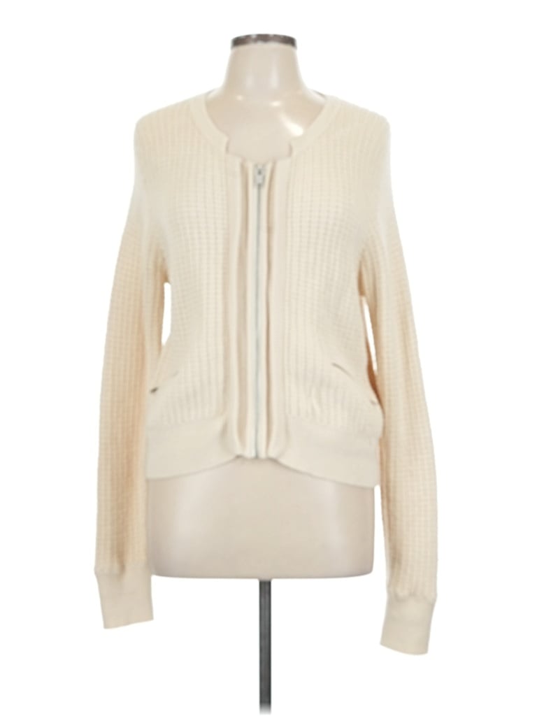 Pre-owned Everlane Wool Cardigan Sweater In White