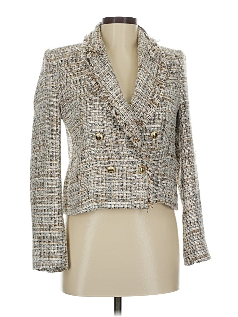 Zara Blazer Jacket In Gray