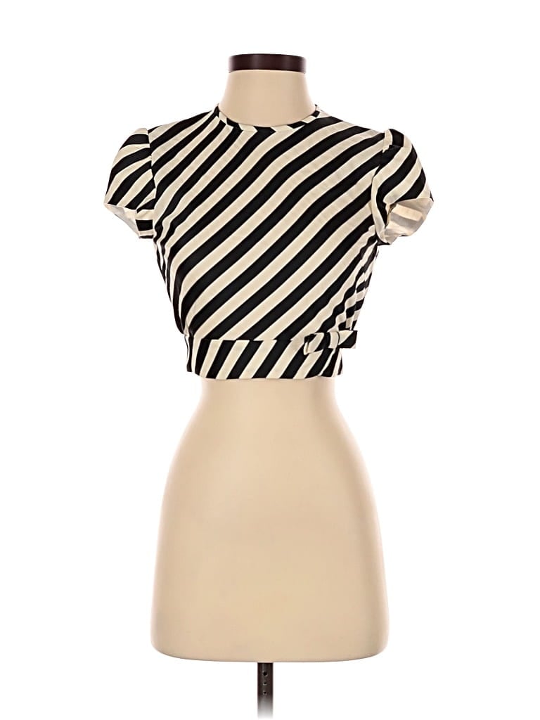 Pre-owned Sportmax Short Sleeve Turtleneck In White