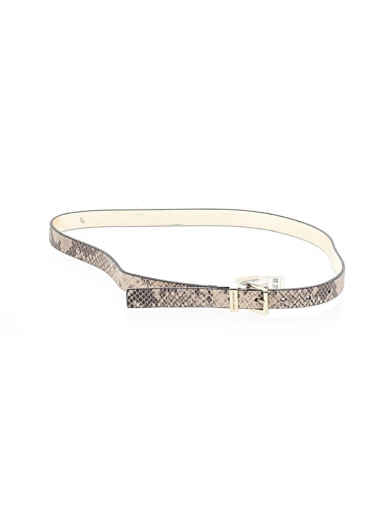 Pre-owned Michael Michael Kors Leather Belt In White