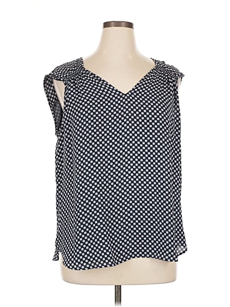 Pre-owned Ann Taylor Loft Sleeveless Blouse In Black