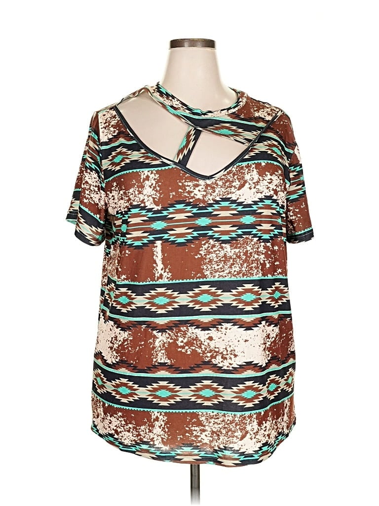 Pre-owned Crazy Train Short Sleeve T-shirt In Brown