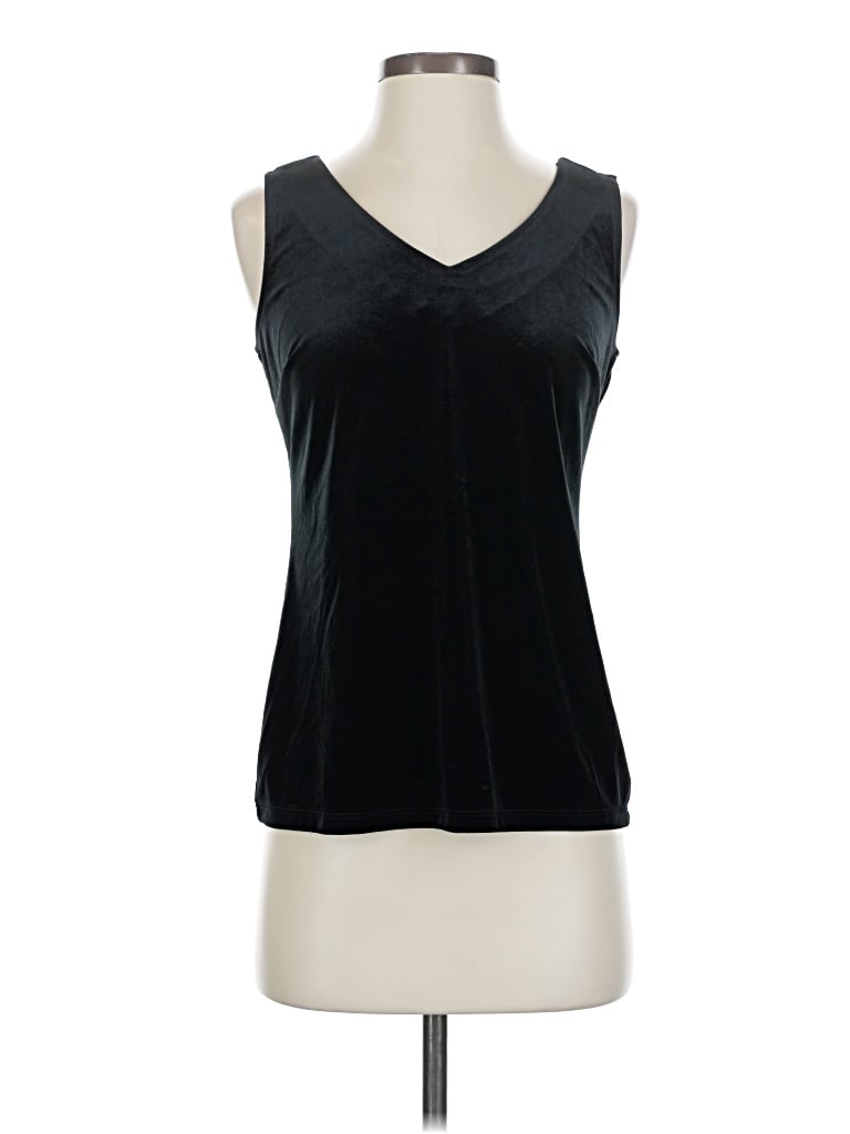 Pre-owned Charter Club Sleeveless Top Black V Neck Tops