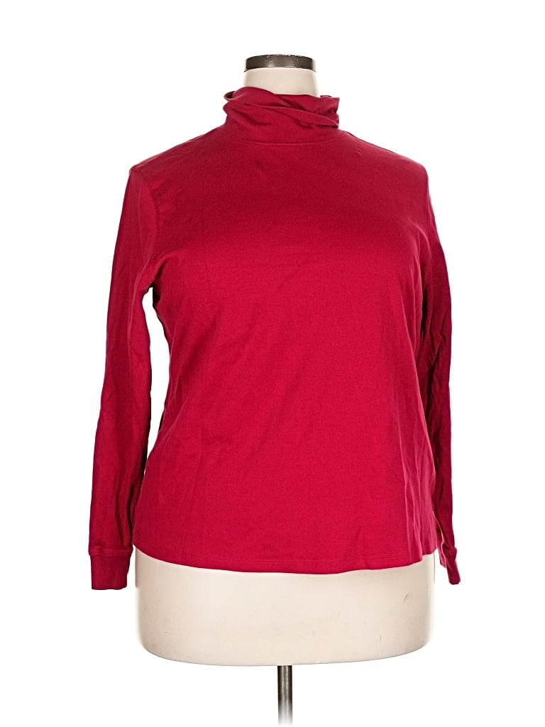 Pre-owned L.l.bean Long Sleeve Turtleneck In Red