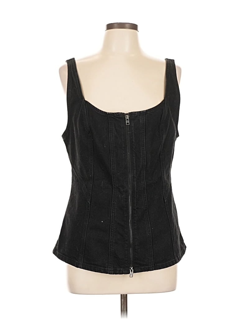 Pre-owned Universal Thread Sleeveless Top Black Square Neckline Tops