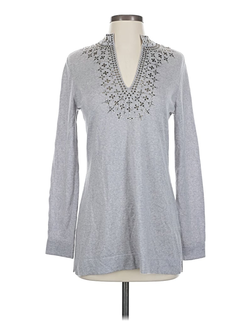 Pre-owned Tory Burch Long Sleeve T-shirt In White