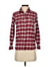 Madewell Plaid Red Burgundy Long Sleeve Button-Down Shirt Size XS - photo 1
