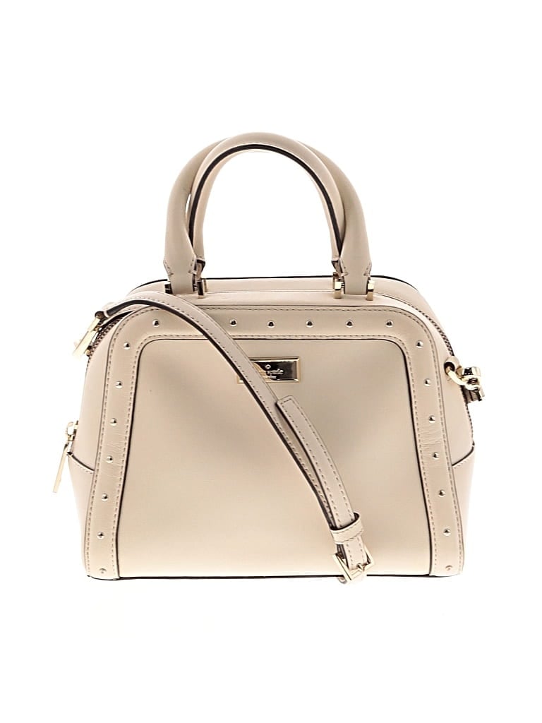Pre-owned Kate Spade New York Leather Satchel In White