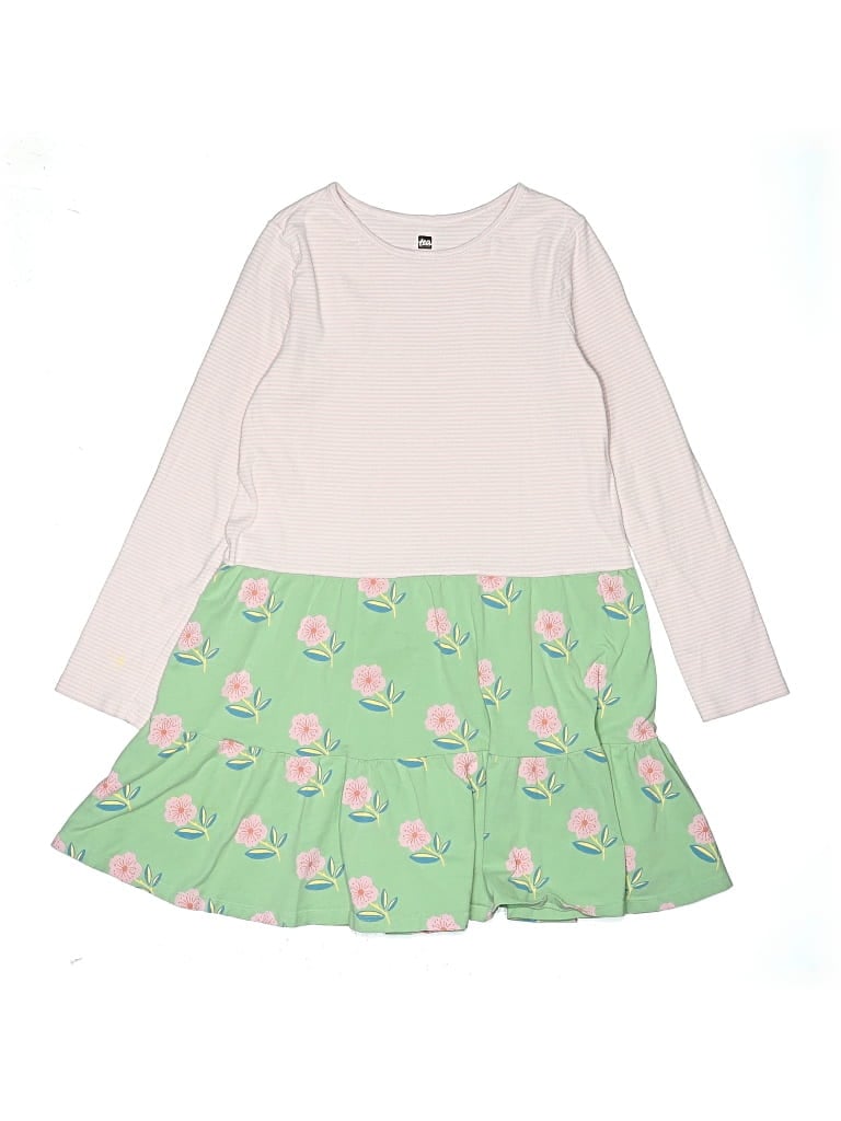 Pre-owned Tea Kids' Dress In White