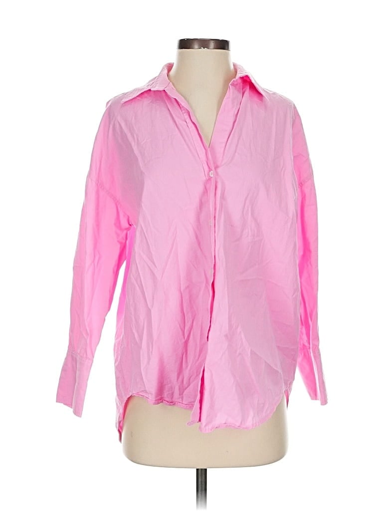 Pre-owned Zara 3/4 Sleeve Blouse In Pink