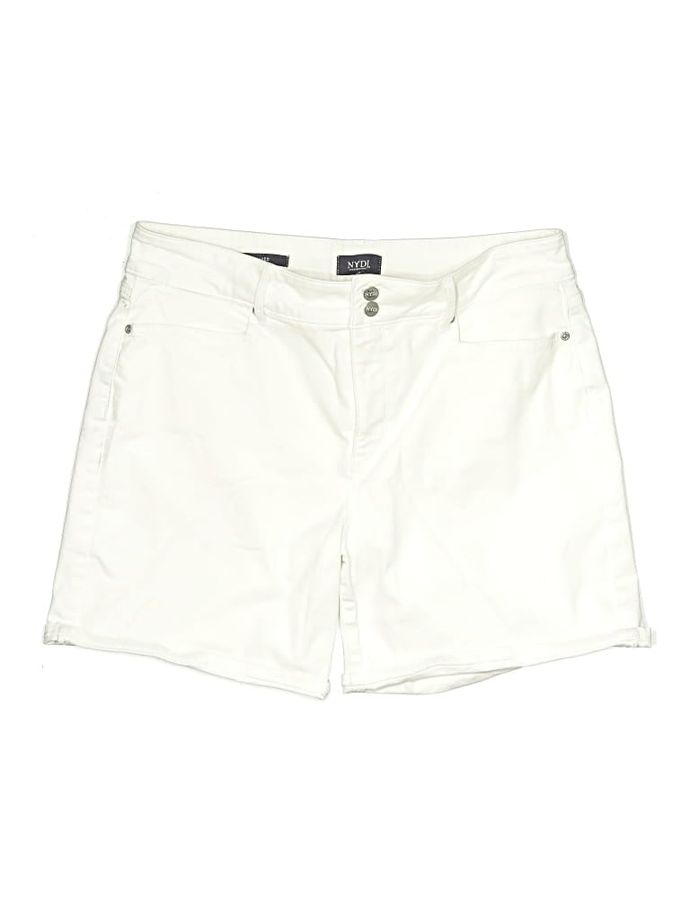 Pre-owned Nydj Khaki Shorts In White