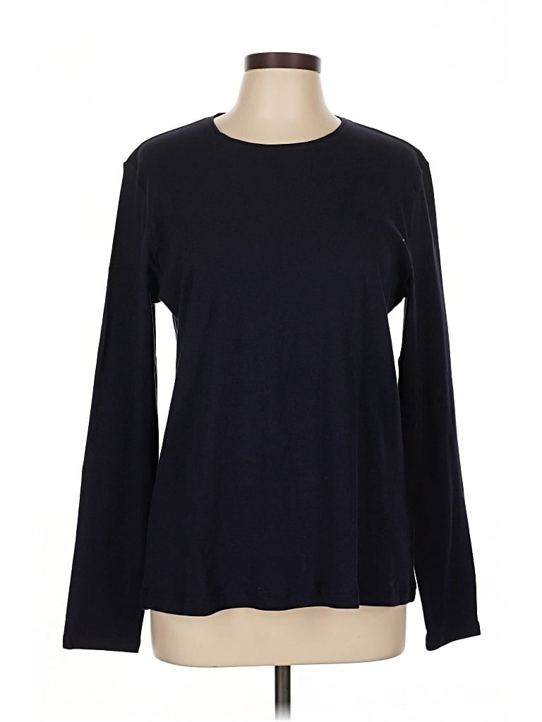 Pre-owned Croft & Barrow Long Sleeve T-shirt In Black