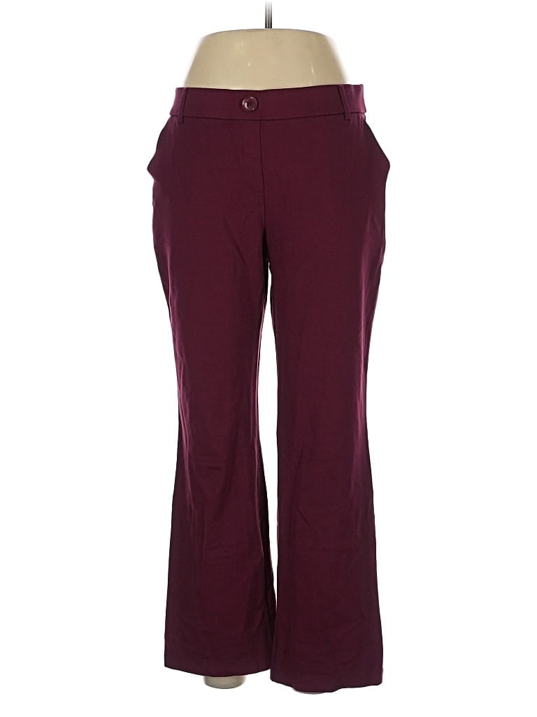 Pre-owned Kasper Dress Pants In Burgundy