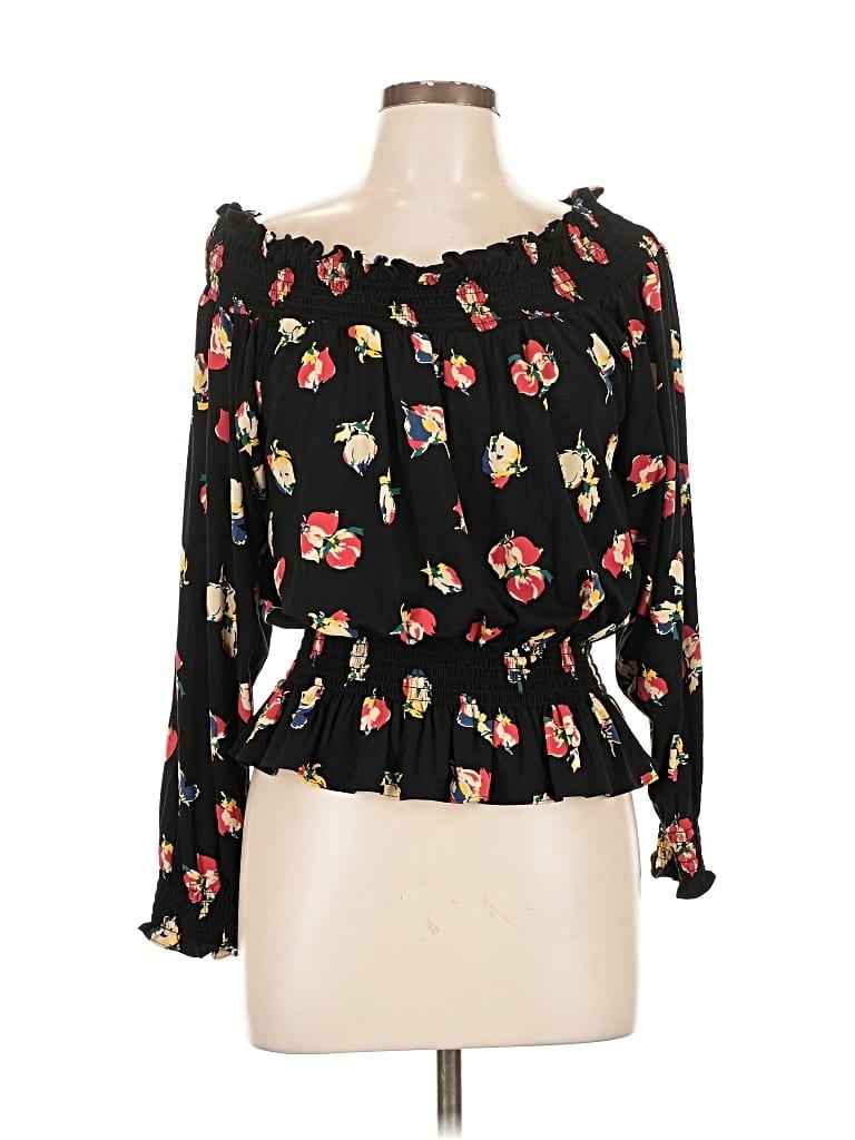 Pre-owned Polo Ralph Lauren Long Sleeve Blouse In Black