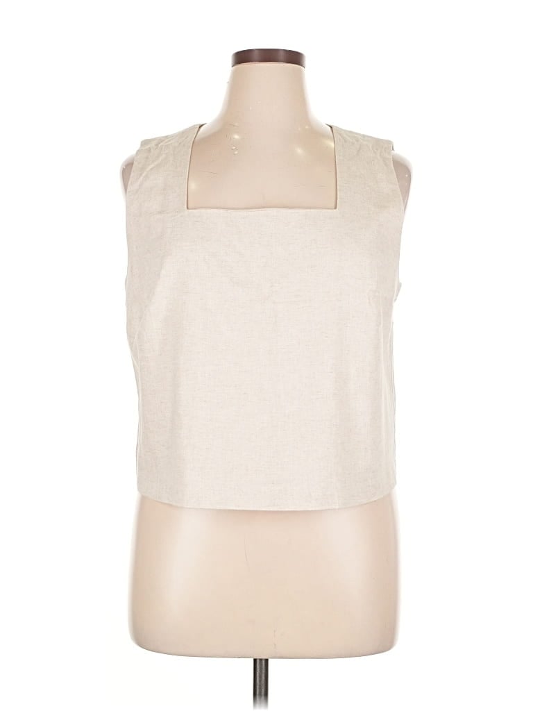 Pre-owned Banana Republic Factory Store Sleeveless Blouse In White