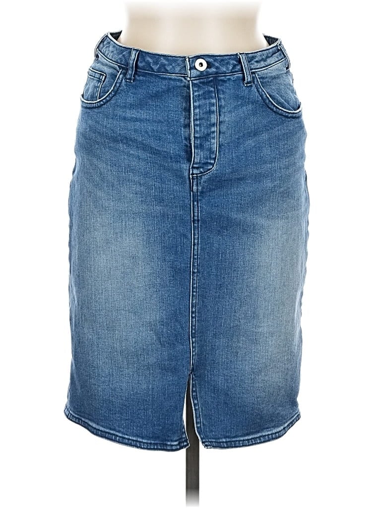Pre-owned Pilcro By Anthropologie Denim Skirt In Blue