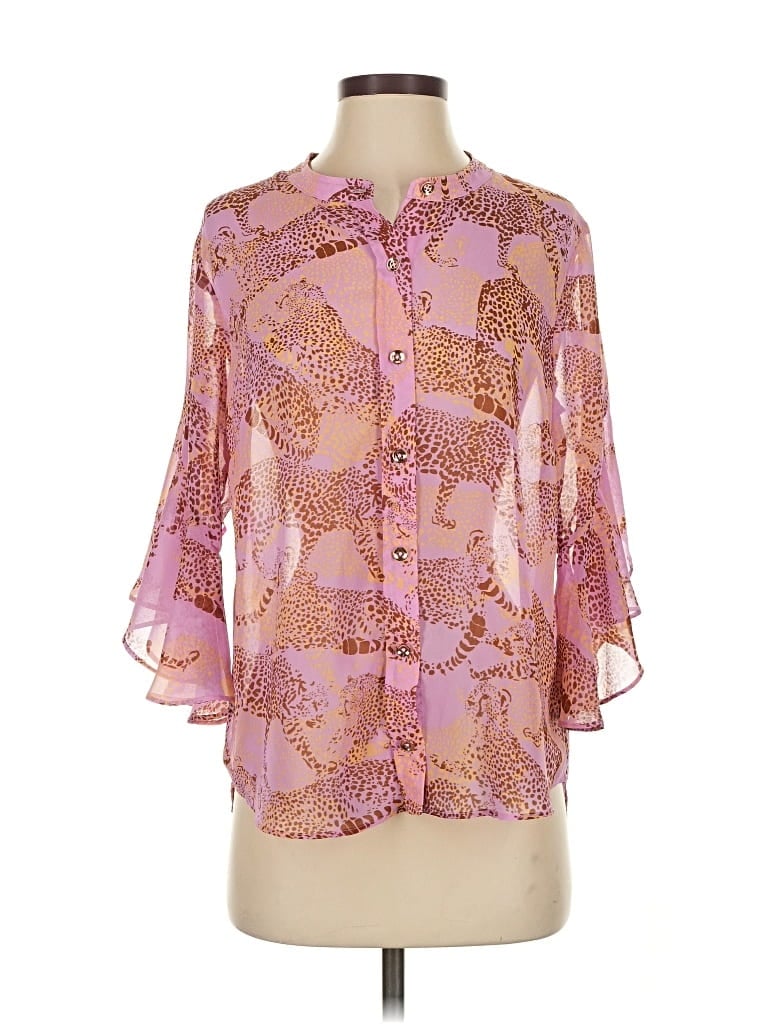 Pre-owned Cabi 3/4 Sleeve Blouse In Pink
