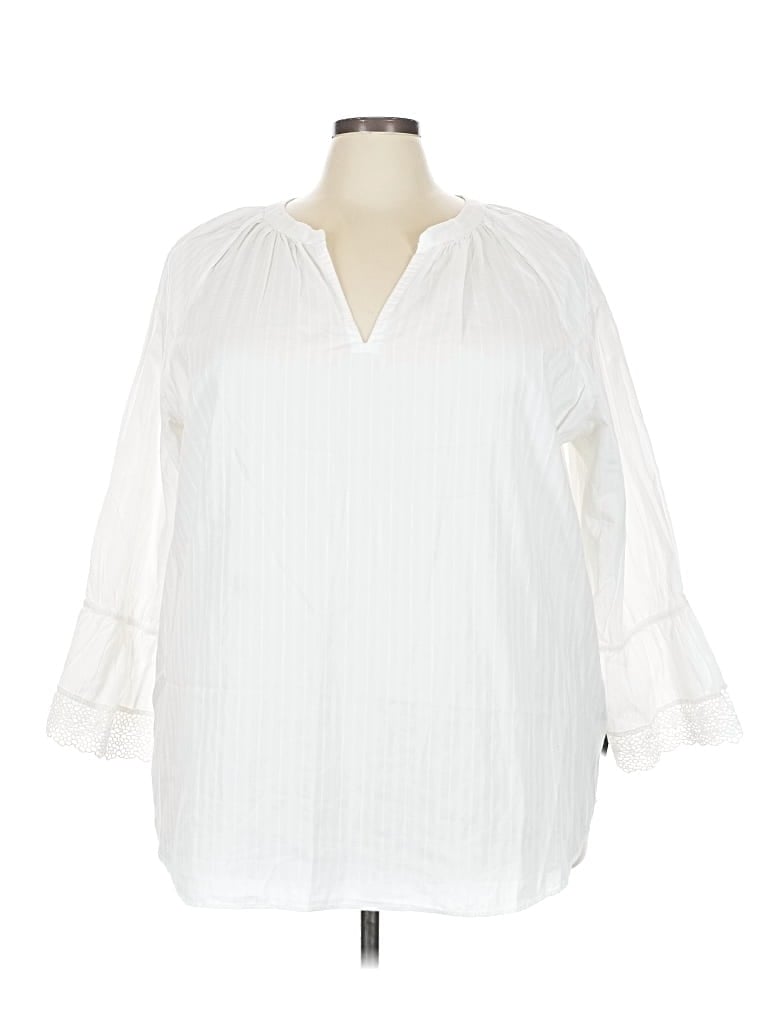 Polo Ralph Lauren 3/4 Sleeve Blouse In White
