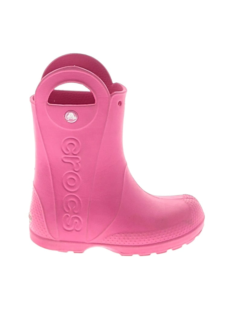 Pre-owned Crocs Kids' Boots In Pink