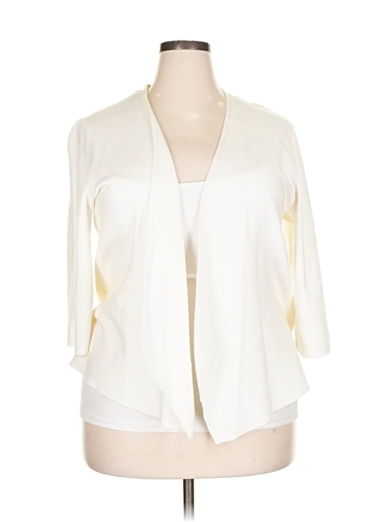 Pre-owned Alfani Cardigan Sweater In White
