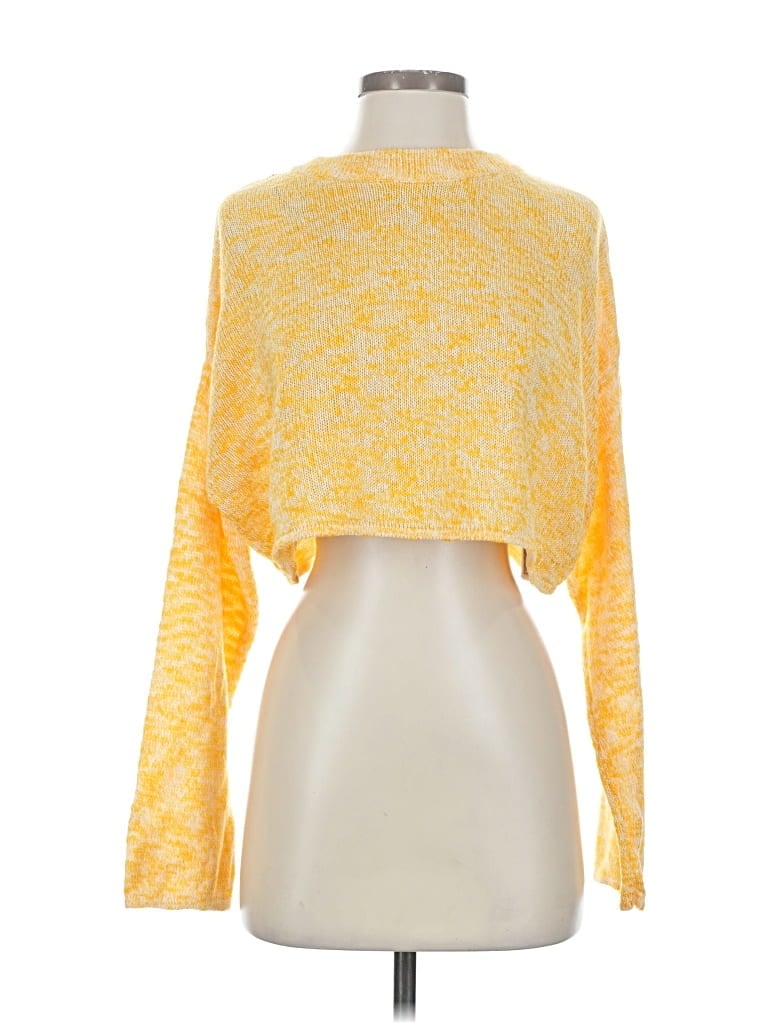 Pre-owned Divided By H&m Cardigan Sweater In Yellow