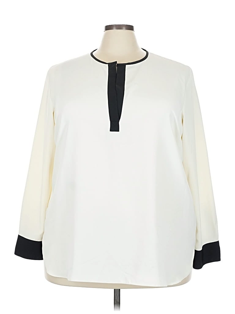 Pre-owned Polo Ralph Lauren 3/4 Sleeve Blouse In White