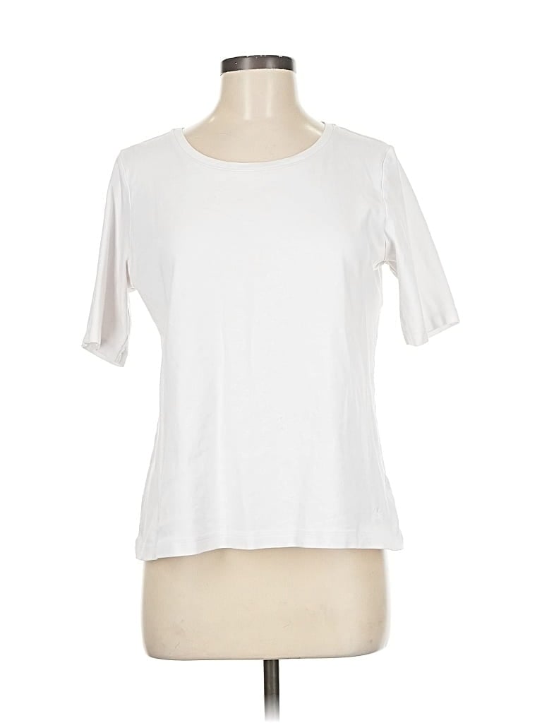 Pre-owned Isaac Mizrahi Live Short Sleeve T-shirt In White