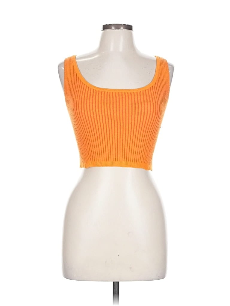 WILD FABLE Pre-owned Sleeveless Top Orange Sweetheart Neckline Tops