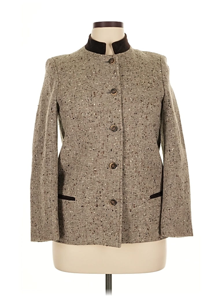 Pre-owned Saks Fifth Avenue Wool Coat In Brown