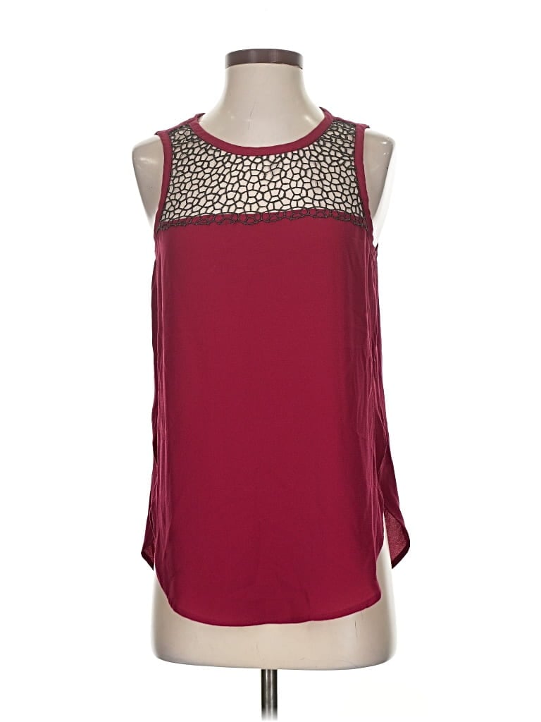 Pre-owned Astr Sleeveless Blouse In Burgundy