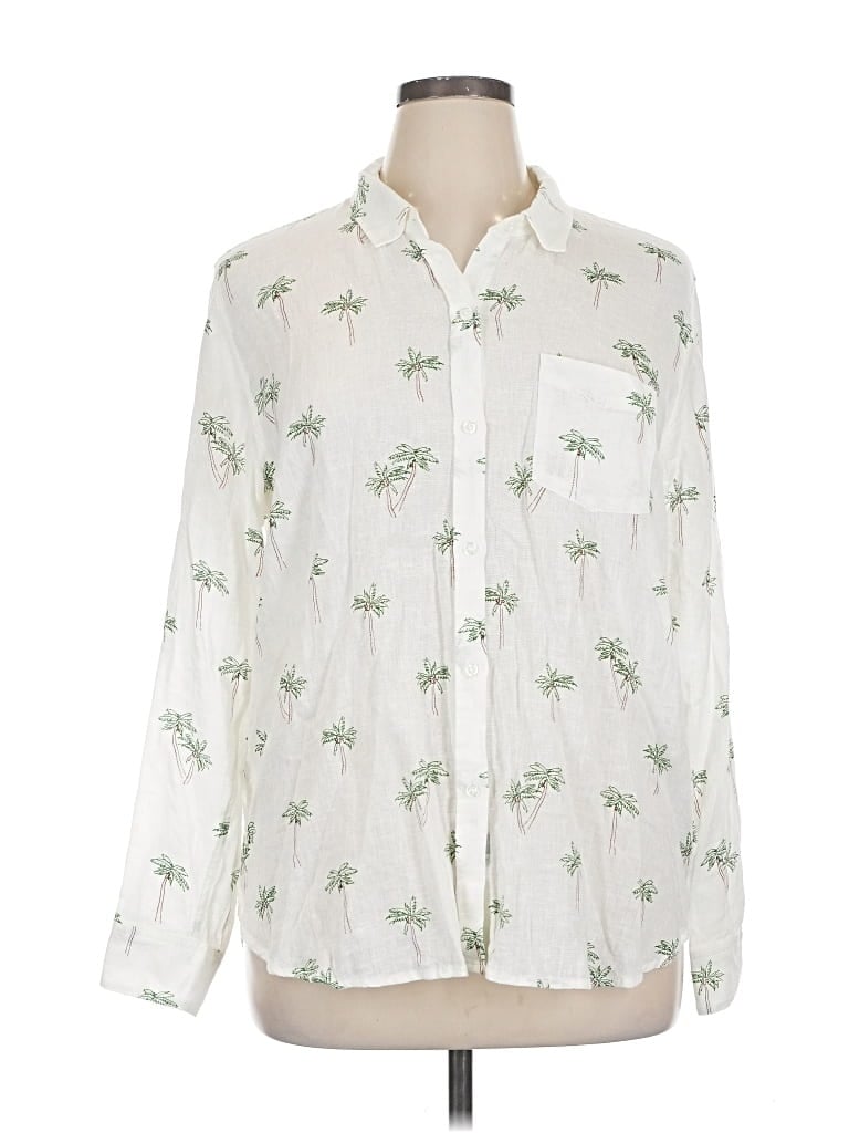 Pre-owned Rails Long Sleeve Blouse In White