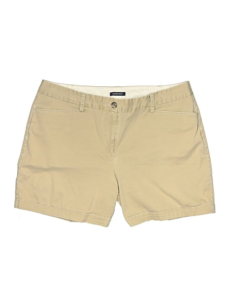 Pre-owned Lands' End Khaki Shorts In Brown