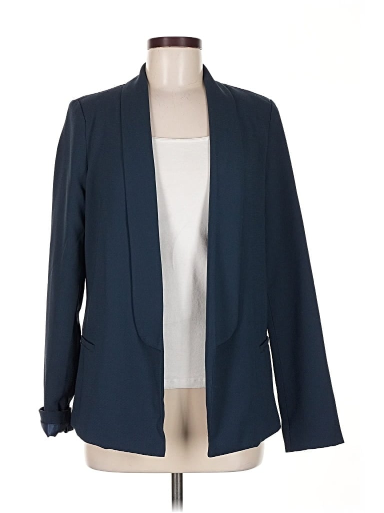 Pre-owned Forever 21 Contemporary Blazer Jacket In Blue