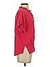 Inclán Studio 100% Silk Red Short Sleeve Silk Top Size S - photo 4