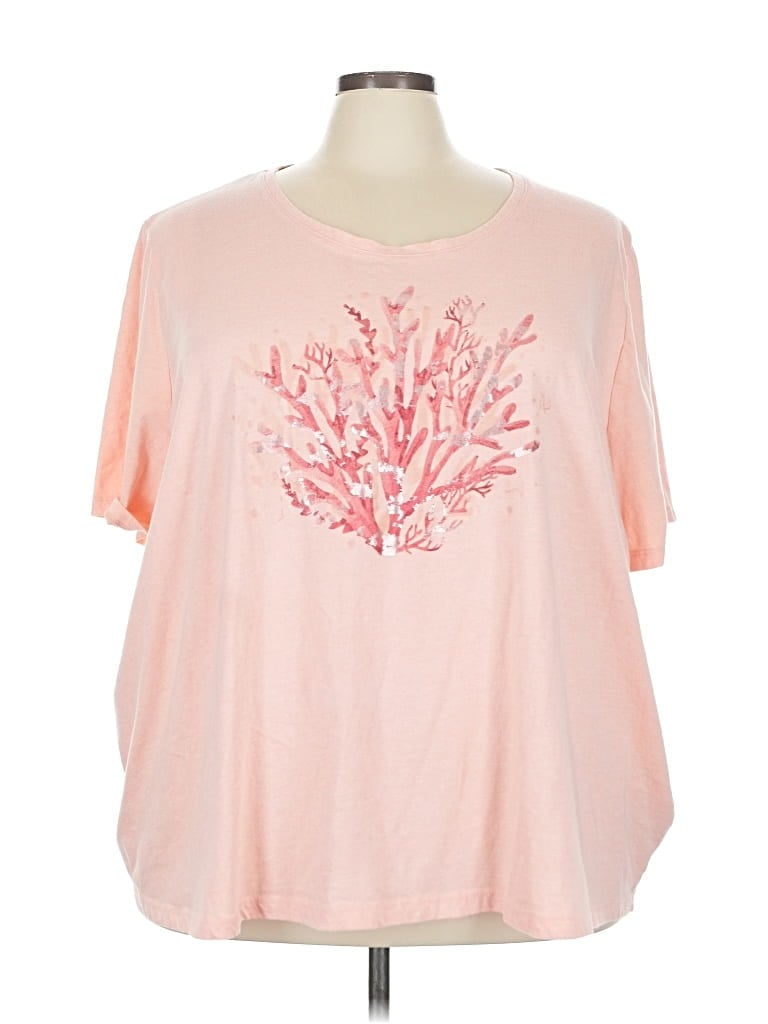 Pre-owned Catherines Short Sleeve T-shirt In Pink