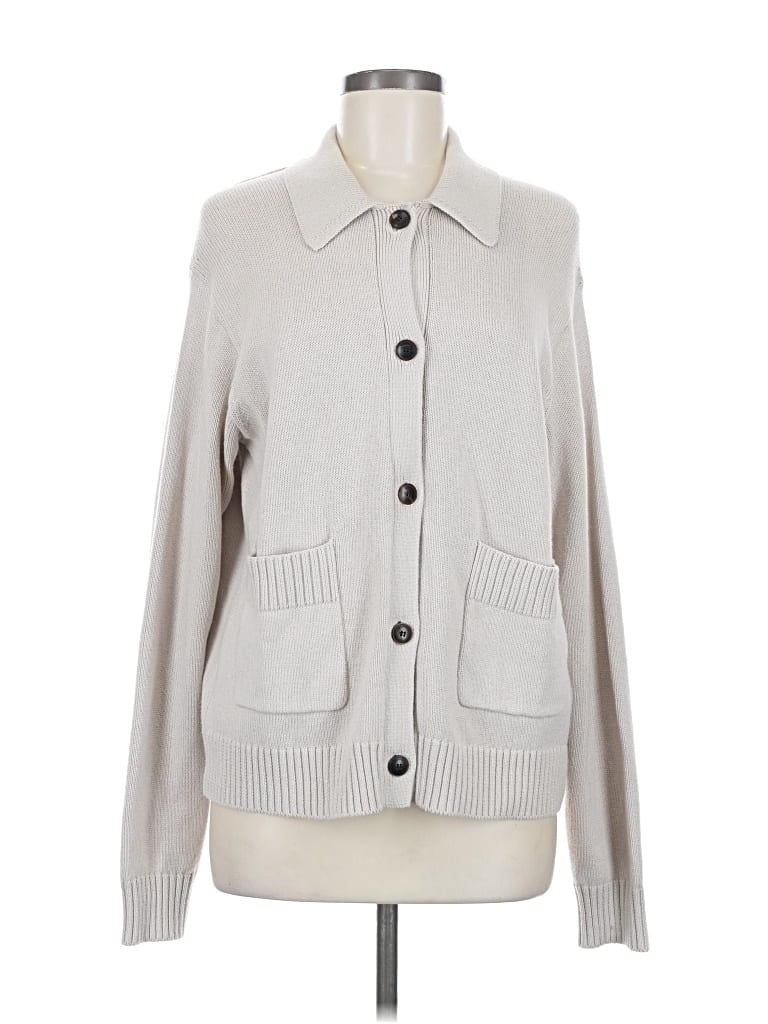 Pre-owned Saturdays New York City Cardigan Sweater In Gray