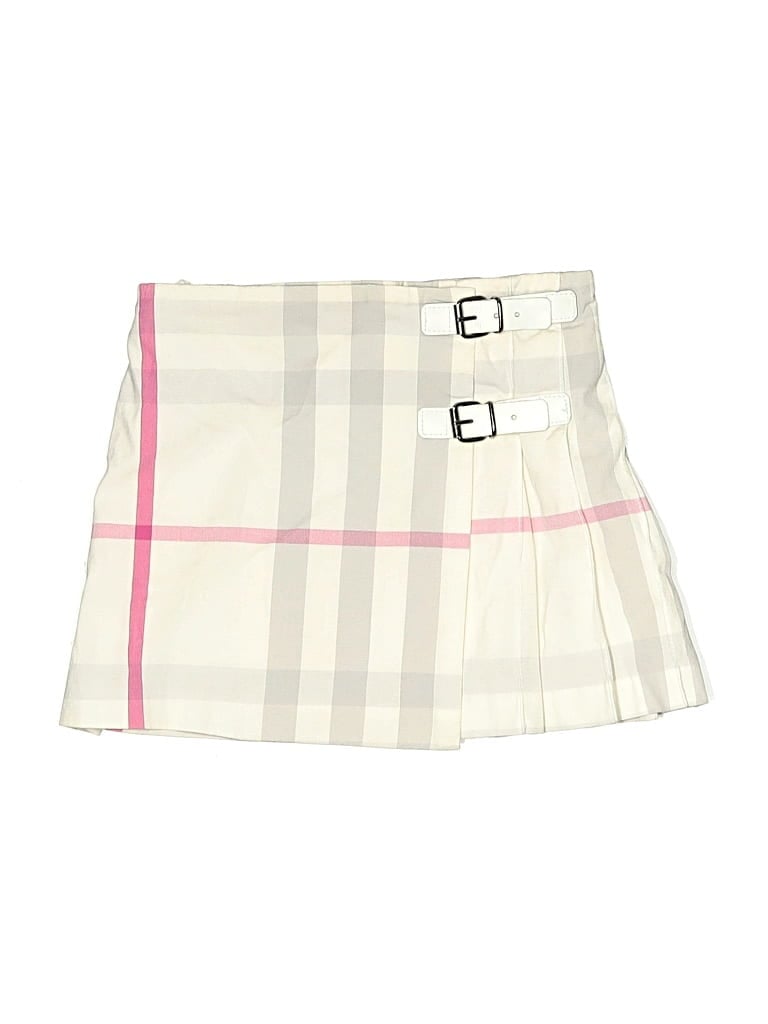 Pre-owned Burberry Babies' Skirt In White