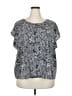 Torrid 100% Polyester Gray Short Sleeve Blouse Size 2X Plus (2) - photo 1