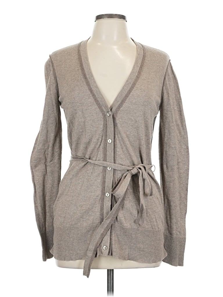 Pre-owned Ann Taylor Loft Cardigan Sweater In Gray