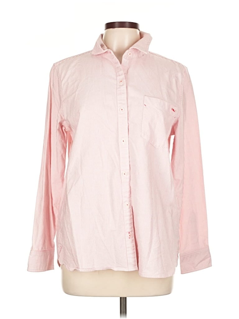 Pre-owned Vineyard Vines Long Sleeve Button Down Shirt In Pink