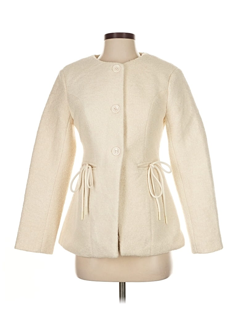 Pre-owned Fashion Coat In White
