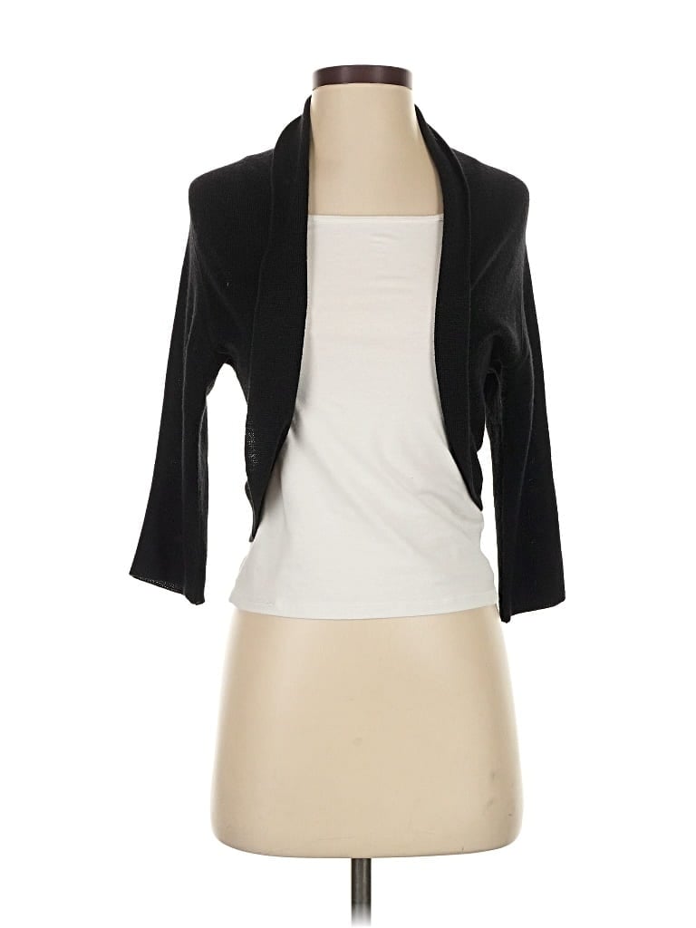 Pre-owned Elie Tahari Wool Cardigan Sweater In Gray